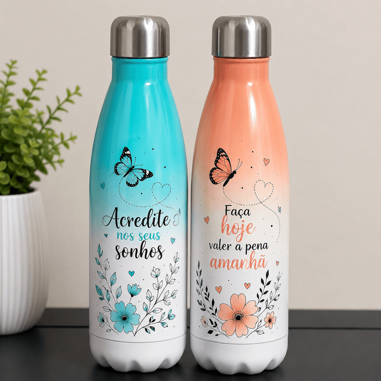 Squeeze/ Garrafa Bicolor - 500ml