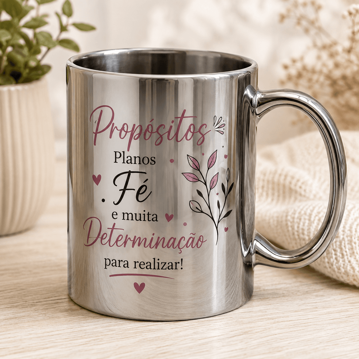 Caneca Espelhada Prata - 325ml