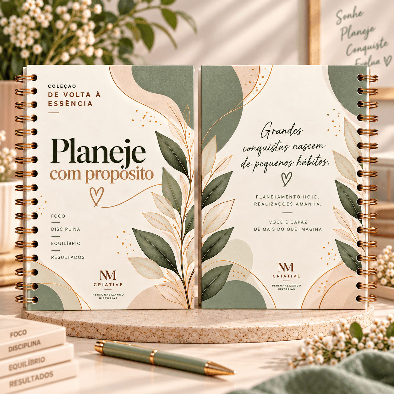 Caderno Botânico Planeje com Propósito