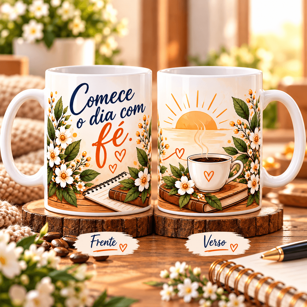 Caneca Comece o dia com Fé