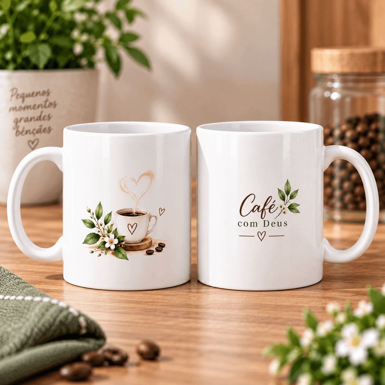 Caneca Café com Deus