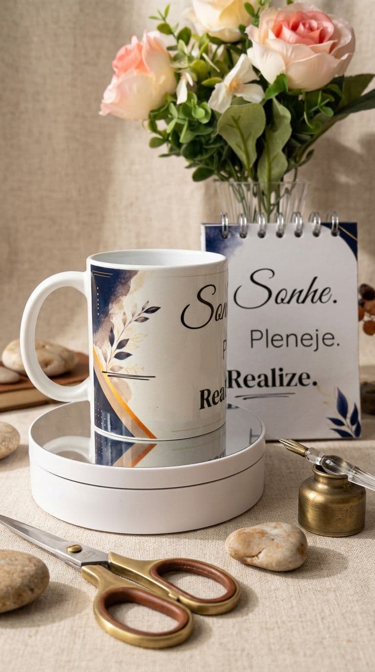 Kit Inspire-se (Caneca 325ml + Bloco de notas)